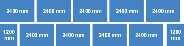 SET Rückwandgitter 12000 x 3000 mm (LxH)