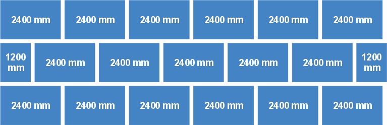 SET Rückwandgitter 14400 x 4500 mm (LxH)