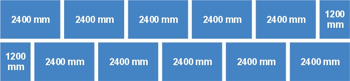 SET Rückwandgitter 13200 x 3000 mm (LxH)